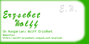 erzsebet wolff business card